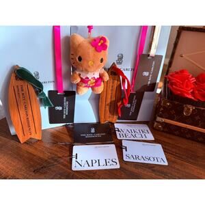 1 Ritz-Carlton Christmas Ornament Charm Bag Tag Gift Set Naples Sarasota Hawaii